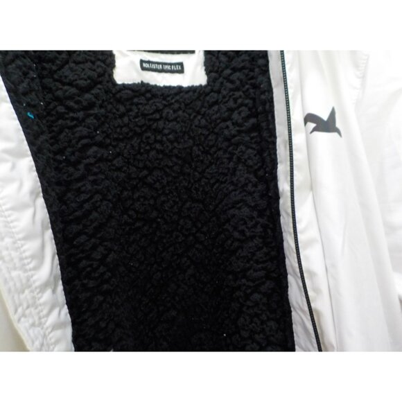Vtg Hollister Epic Flex Thick Sherpa Lined White Hooded Jacket Men's Size XL - Picture 11 of 11